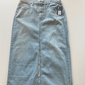 NWT Women's Universal Thread High-Rise Denim Maxi Skirt Size 12 (L)